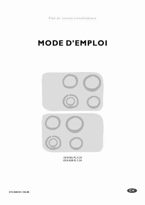 Mode d'emploi AEG-ELECTROLUX GKW80RPL3