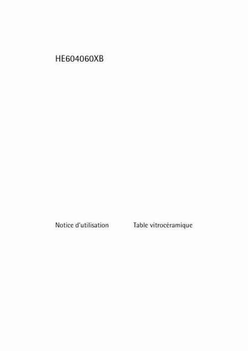 Mode d'emploi AEG-ELECTROLUX HE604060XB
