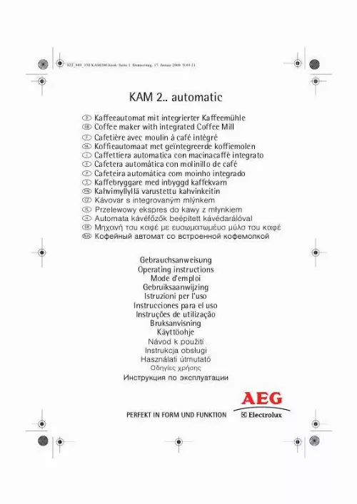 Mode d'emploi AEG-ELECTROLUX KAM 200 AUTOMATIC