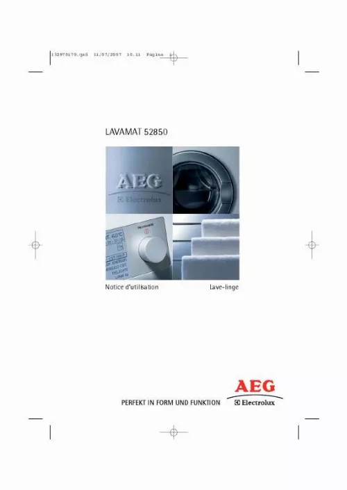 Mode d'emploi AEG-ELECTROLUX L52850