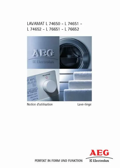 Mode d'emploi AEG-ELECTROLUX L70654