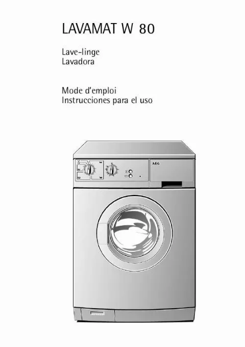 Mode d'emploi AEG-ELECTROLUX LAV30600