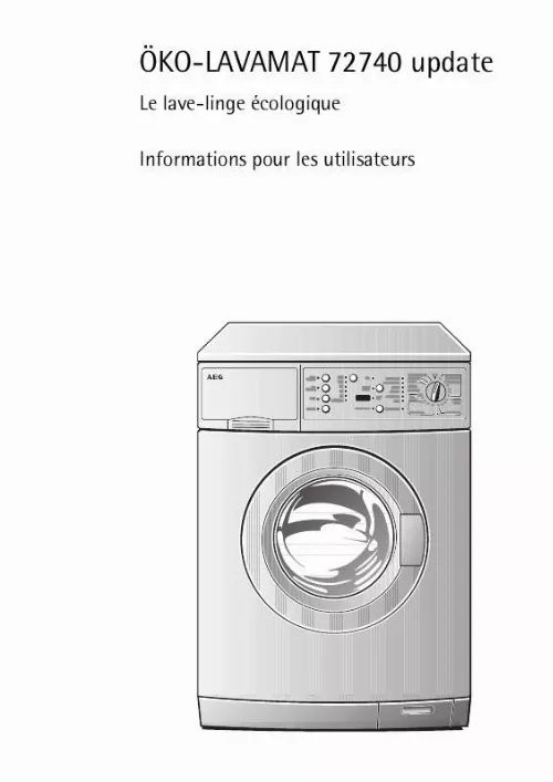 Mode d'emploi AEG-ELECTROLUX LAV70740-W