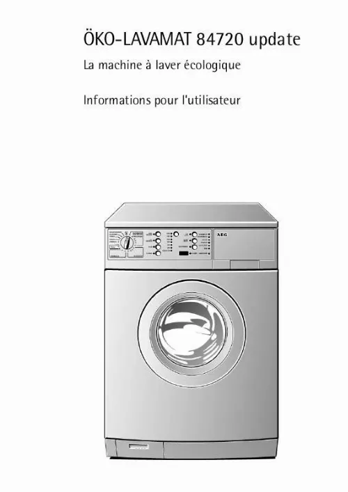 Mode d'emploi AEG-ELECTROLUX LAV84720-W