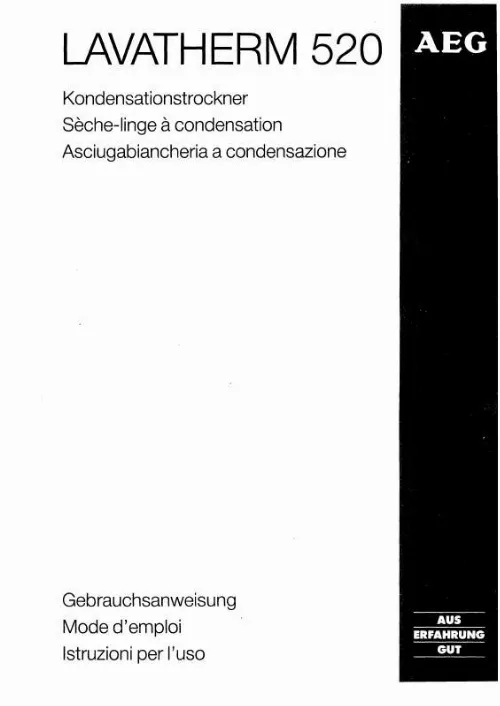 Mode d'emploi AEG-ELECTROLUX LTH520-WE/P