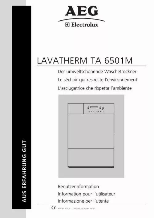 Mode d'emploi AEG-ELECTROLUX LTHTA6501M