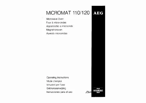 Mode d'emploi AEG-ELECTROLUX MC110-W
