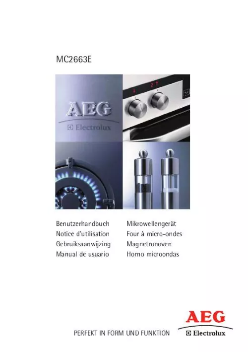 Mode d'emploi AEG-ELECTROLUX MC 2663ED