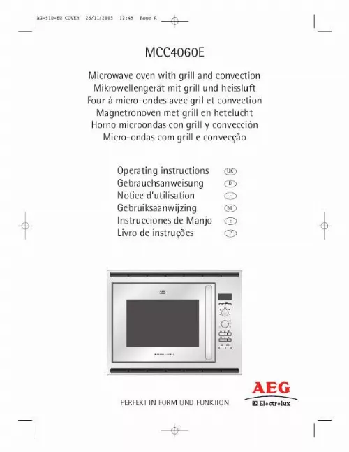 Mode d'emploi AEG-ELECTROLUX MCC4060EM