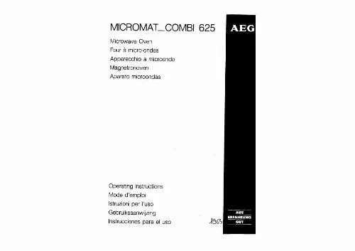 Mode d'emploi AEG-ELECTROLUX MCCOMBI625-W/EURO