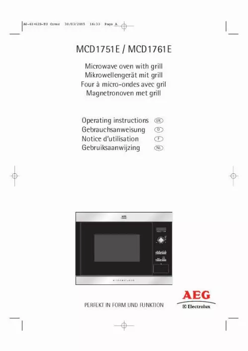 Mode d'emploi AEG-ELECTROLUX MCD1751E-D