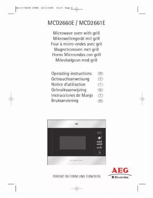 Mode d'emploi AEG-ELECTROLUX MCD2660E-M