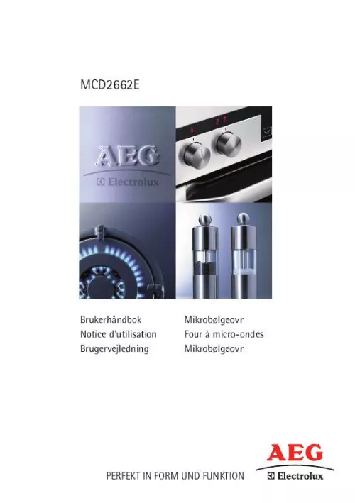 Mode d'emploi AEG-ELECTROLUX MCD2662EW