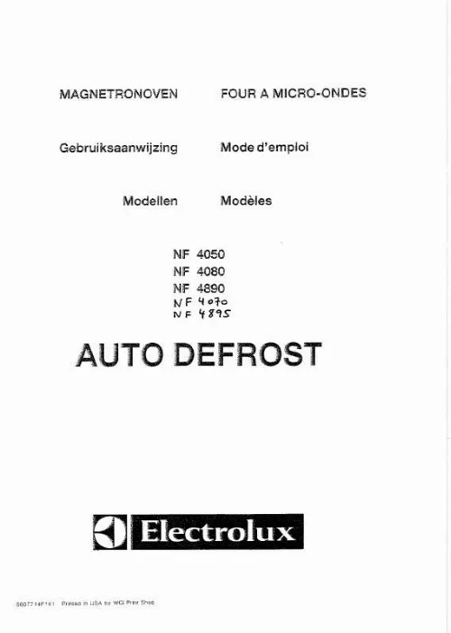 Mode d'emploi AEG-ELECTROLUX NF4070