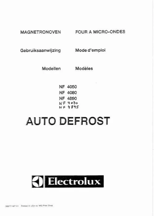 Mode d'emploi AEG-ELECTROLUX NF4890