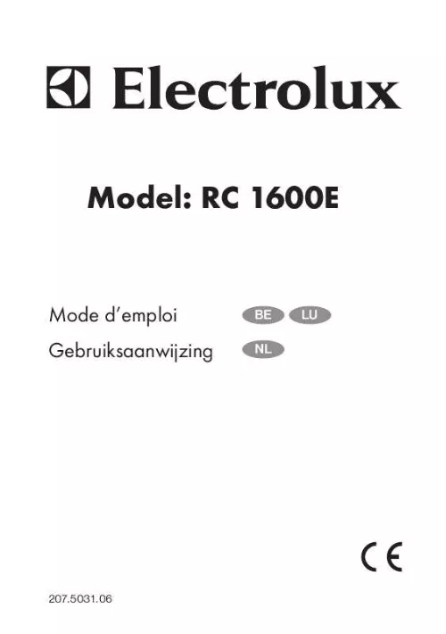 Mode d'emploi AEG-ELECTROLUX RC1600E