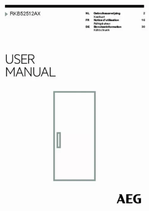 Mode d'emploi AEG-ELECTROLUX RKB52512AX
