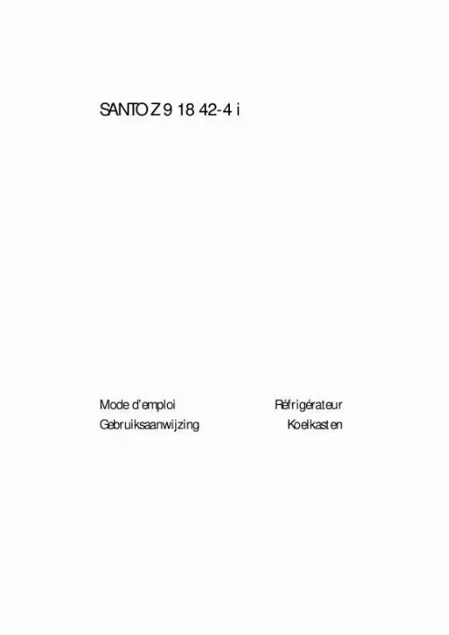 Mode d'emploi AEG-ELECTROLUX SANTO Z 9 18 42-4I