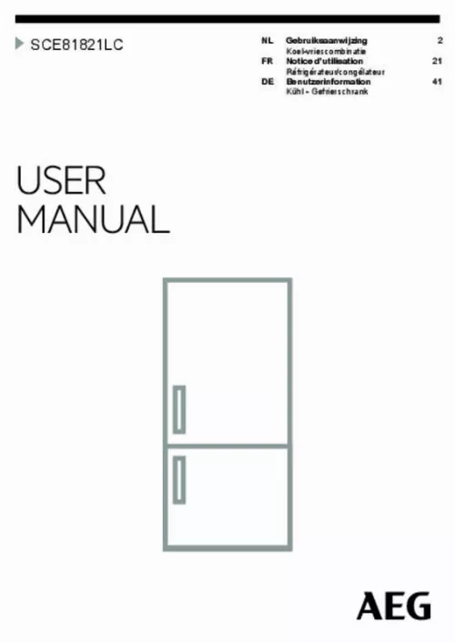 Mode d'emploi AEG-ELECTROLUX SCE81821LC