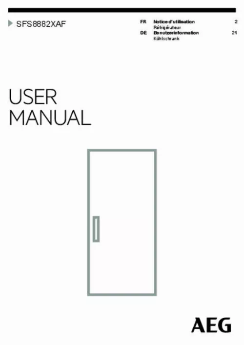 Mode d'emploi AEG-ELECTROLUX SFS8882XAF