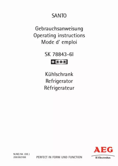 Mode d'emploi AEG-ELECTROLUX SK 78843-6I