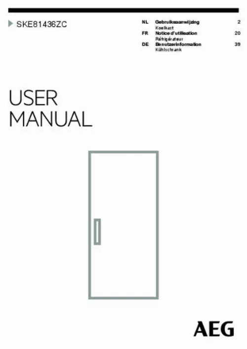 Mode d'emploi AEG-ELECTROLUX SKE81436ZC