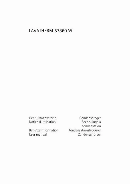 Mode d'emploi AEG-ELECTROLUX LAVATHERM 57860 W