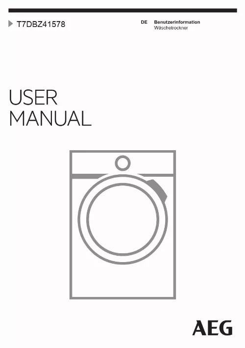 Mode d'emploi AEG-ELECTROLUX T7DBZ41578