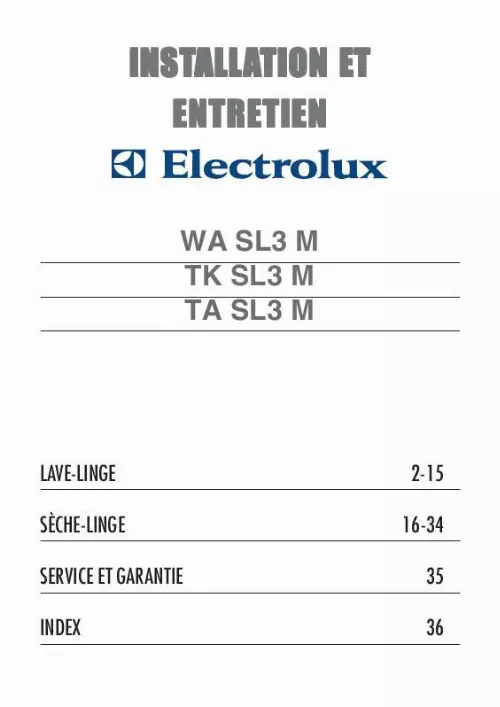 Mode d'emploi AEG-ELECTROLUX TKSL3MW