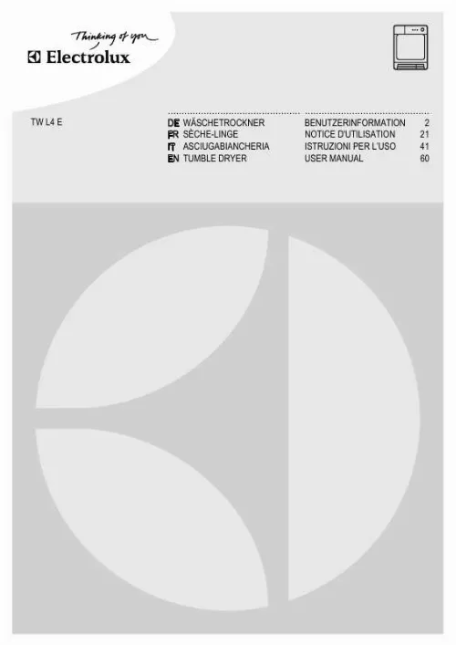 Mode d'emploi AEG-ELECTROLUX TWL4E201