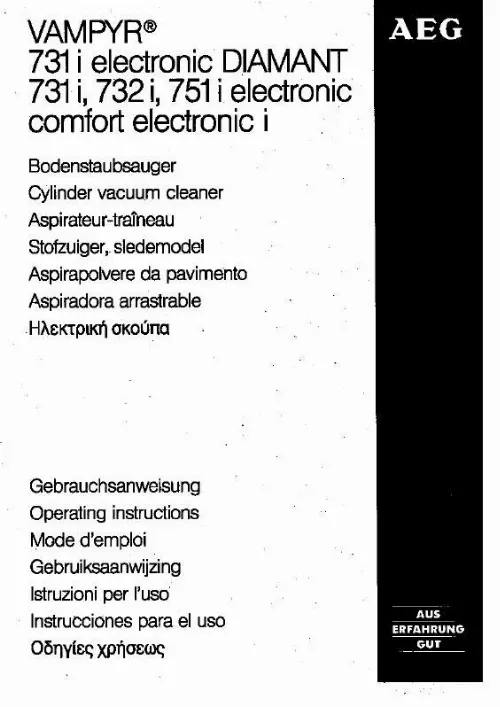 Mode d'emploi AEG-ELECTROLUX VAMPYR751