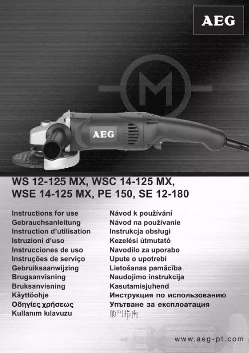 Mode d'emploi AEG-ELECTROLUX WSE 14-125 MX