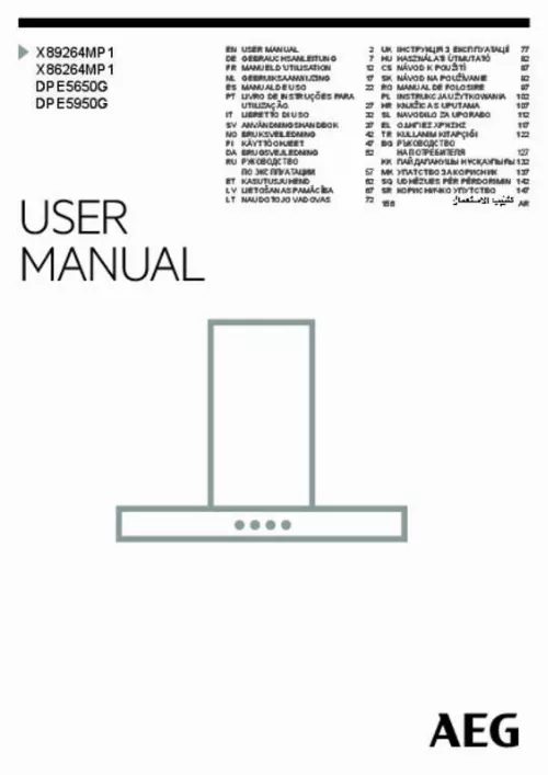 Mode d'emploi AEG-ELECTROLUX X86264MG1