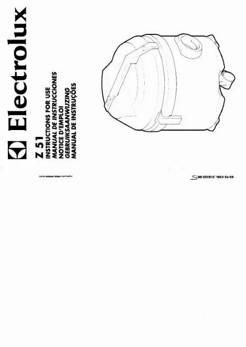 Mode d'emploi AEG-ELECTROLUX Z51