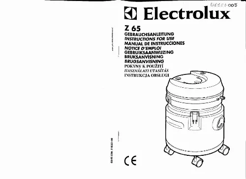 Mode d'emploi AEG-ELECTROLUX Z65