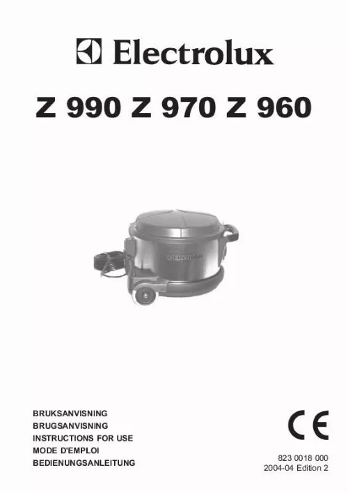 Mode d'emploi AEG-ELECTROLUX Z990