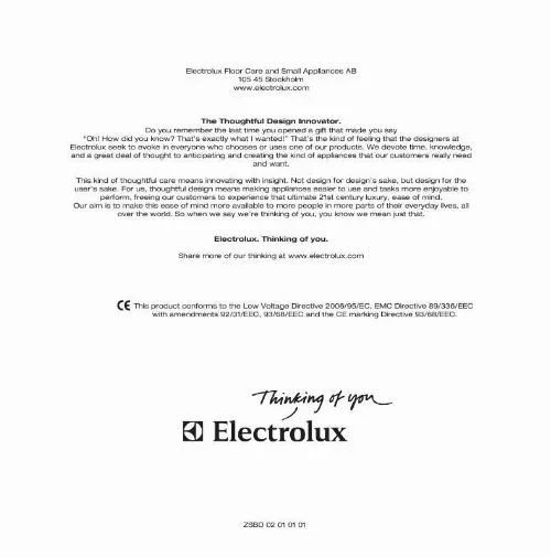 Mode d'emploi AEG-ELECTROLUX ZS201
