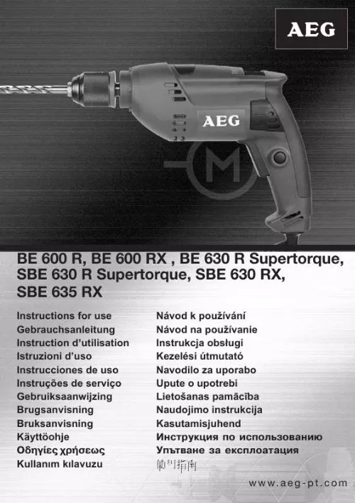 Mode d'emploi AEG BE 600 RX