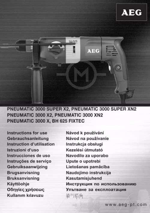 Mode d'emploi AEG BH 625 FIXTEC