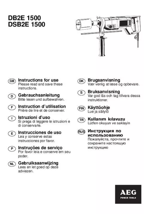 Mode d'emploi AEG DB2E 1500