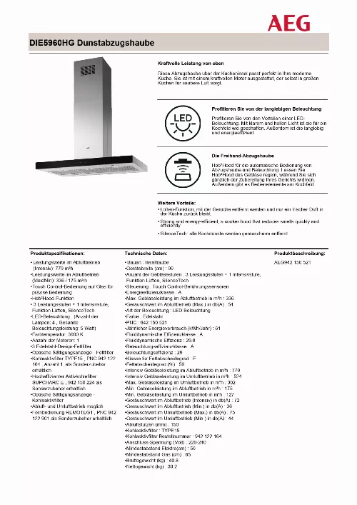 Mode d'emploi AEG DIE5960HG