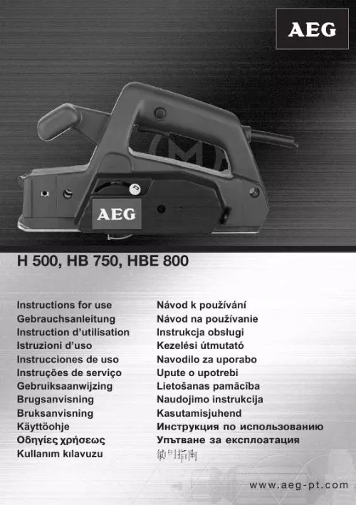 Mode d'emploi AEG H 500