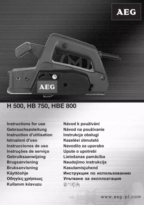 Mode d'emploi AEG HB 750