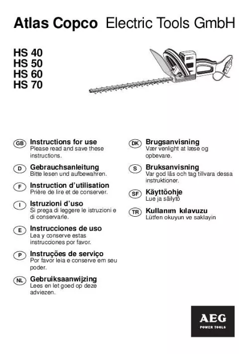 Mode d'emploi AEG HS 40