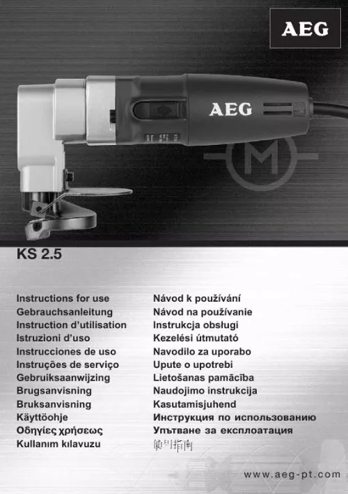 Mode d'emploi AEG KS 2.5