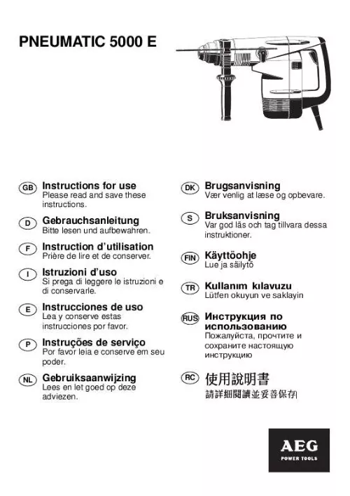 Mode d'emploi AEG PNEUMATIC 5000 E