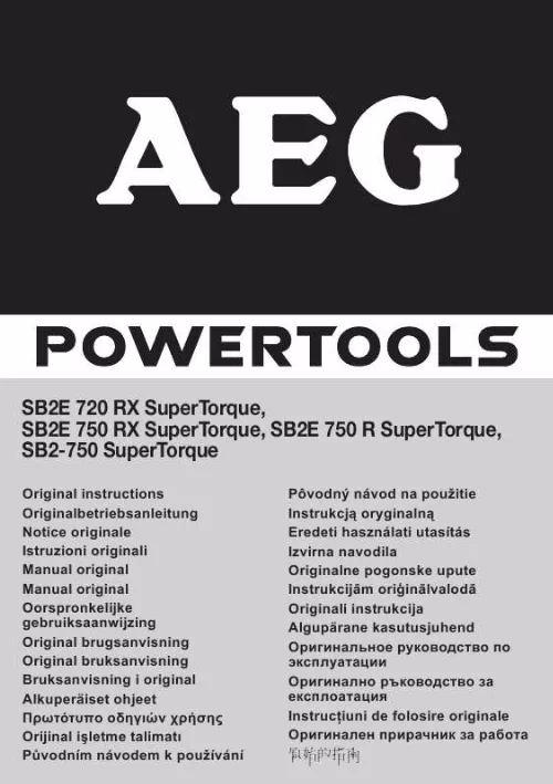 Mode d'emploi AEG SB2E 750 R SUPERTORQUE