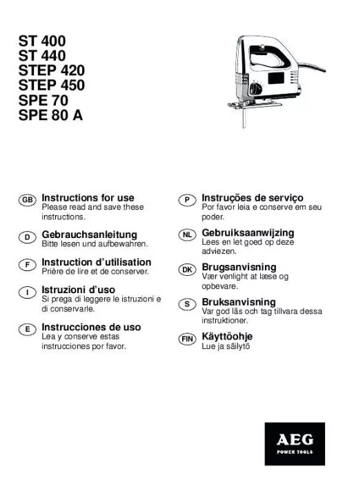 Mode d'emploi AEG SPE 80 A