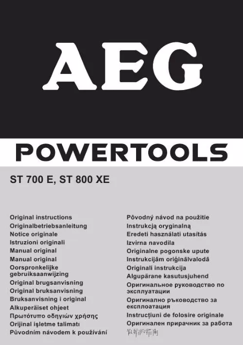 Mode d'emploi AEG ST 800 XE