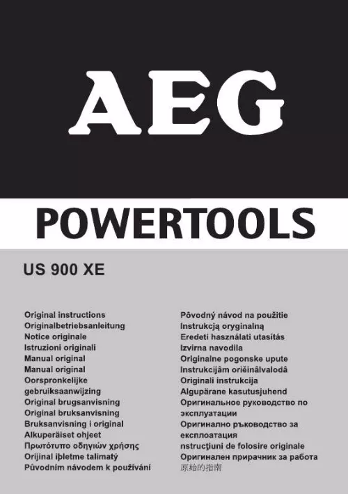 Mode d'emploi AEG US 900 XE
